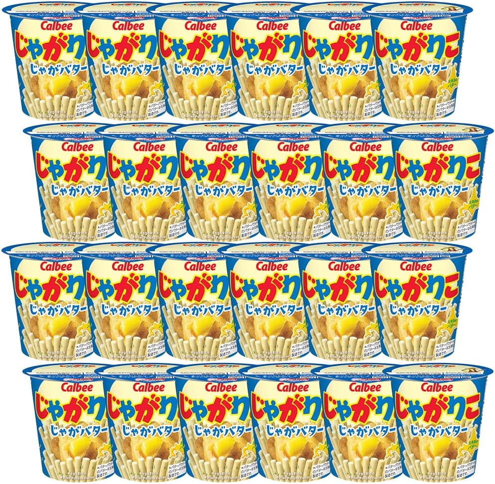 カストマー カルビー じゃがりこ じゃがバター 詰め合わせ 業務用 箱買い じゃがバター 55g × 24個 オリジナルステッカー付き 大容量 スナック菓子 ソート まとめ買い おやつ Calbee