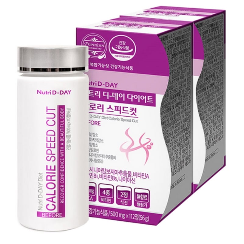 NutriDDay Diet Calorie Speed Cut 112 Tablets × 2 Pack (224 Tablets Total)