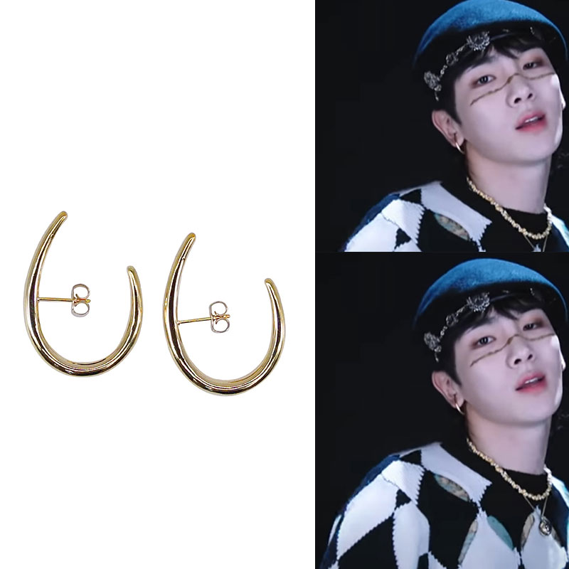 [APHROSE]SHINee Key着用 Waterdrop Bold Earrings Gold