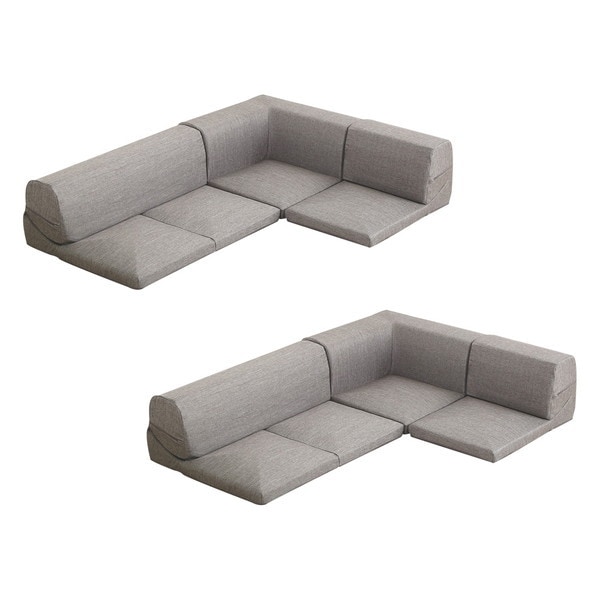 ホームテイスト SH-07-LTNSET カバーリングコーナーローソファセット Lantana-ランタナ- (カバーリング コーナー ロー 2セット) グレー メーカー直送