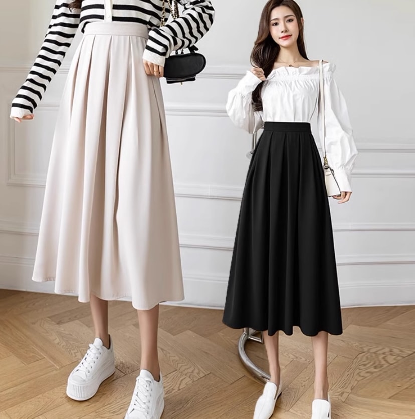 ボトムス デート モテアイテム ロングスカート フレアス ハイウエスト コットン 大人可愛い きれいめ 上品 おしゃれ かっこいい 大人可愛い ラブリー キュート ガーリー クール モード系 セクシー