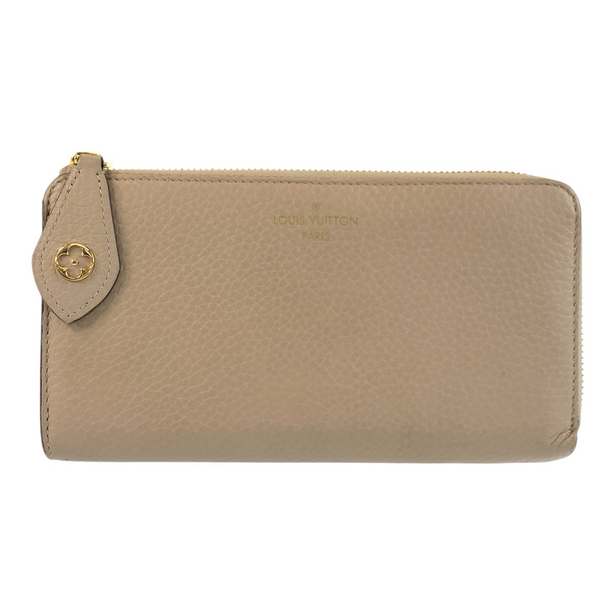 美品 ポルトフォイユ コメット グレージュ ゴールド金具 レザー M63104 長財布 ロングウォレット レディース 504134