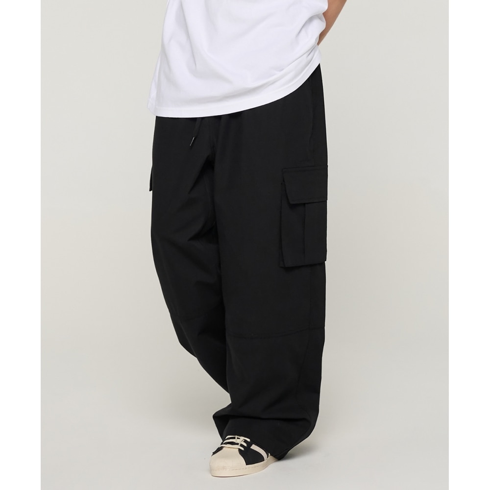 TAKEASY [ストッパーバージョン追加] リップストップカモポケットカーゴパンツ（ブラック）