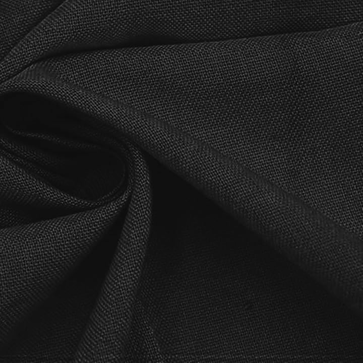 コットン オックス生地 黒 綿100％ 薄手 幅約140cm 無地 布 手芸 オックスフォード( ブラック, 5m)