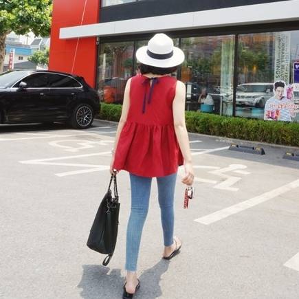 トップス チュニック タンクトップ レディース ノースリーブ ラウンドネック 切り替え デザイン フレア 体型カバー ゆる 無地 カジュアル きれいめ シンプル 大人 かわいい おしゃれ 着回し S