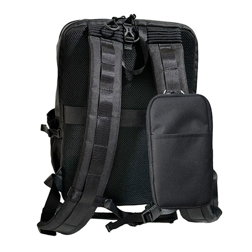 Freelite 多機能リュック 軽く感じる機能を搭載 脱着可能なポーチ付属 ブラック