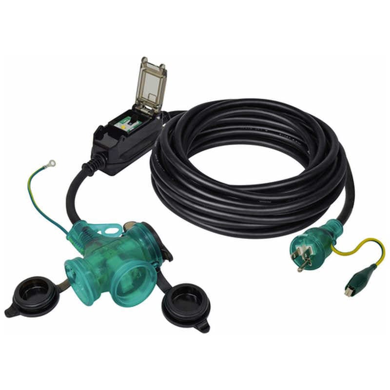 日動工業　NICHIDO 防雨ポッキン延長ブレーカ10m 漏電保護専用　PBWEB10TS 14,988円