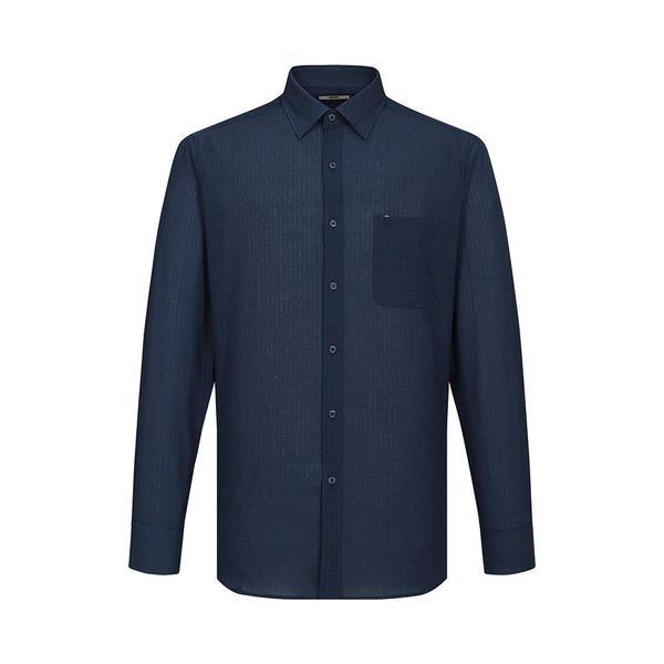 [シャツ] ポリ100 ドレスシャツ レギュラーフィット ネイビー (DLS1SHDL102N1)