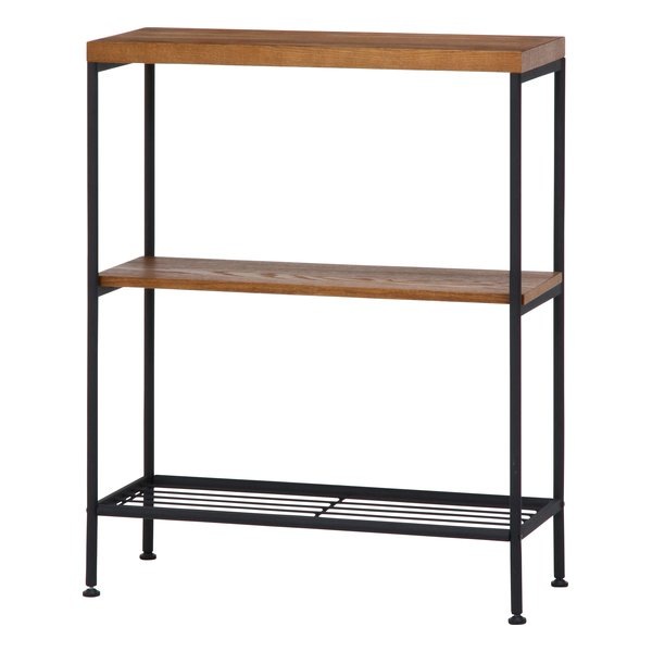 シェルフ３段 幅75cm ブラウン JC-8001