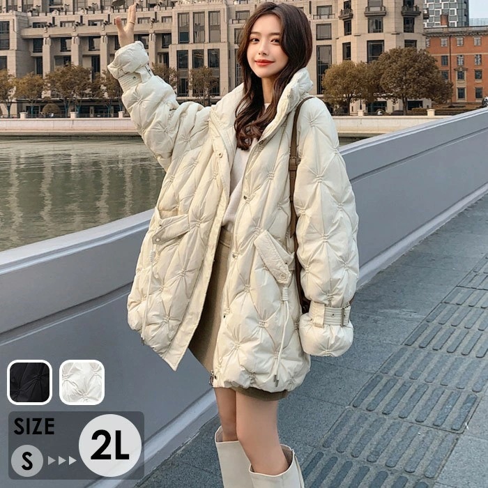 ダウンコート ベンチコート 膝上丈 レディース ダウン コート 小柄 アウター ジャケット 冬 おしゃれ シンプル 防寒 柔らかい 防寒性 冬服 防寒着 あったか 暖かい ブラック 黒