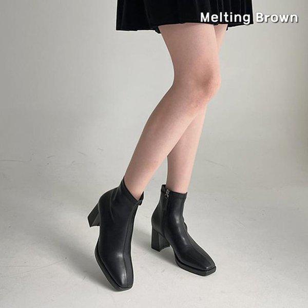 女性用秋ブーツ ジップアップ ショートブーツ MT01