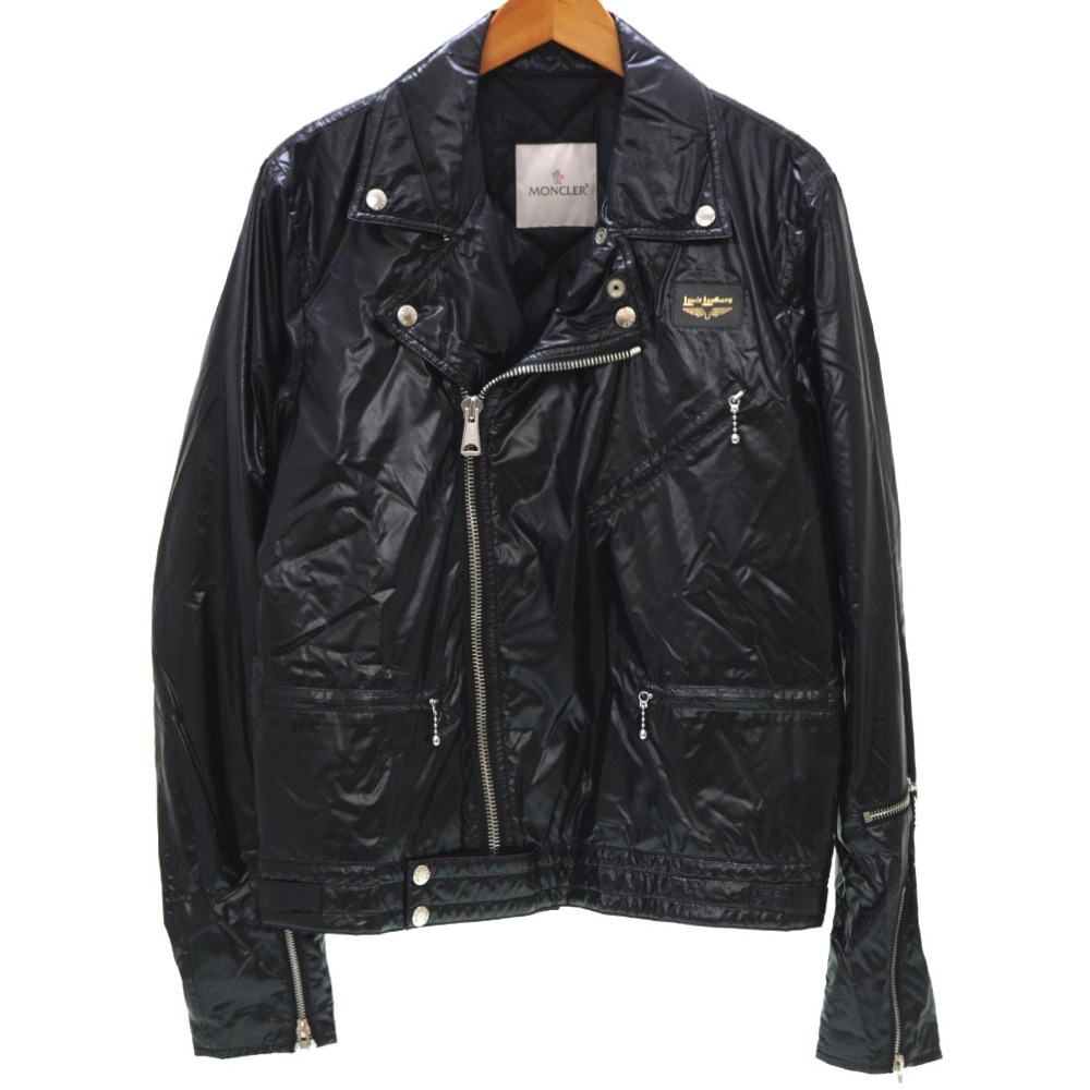 美品 ルイスレザー フラグメント ジーニアス ライダース ダウン ジャケット ダブル ライダースジャケット ナイロン/ダウン ブラック 0098【中古】 メンズ 78,650円