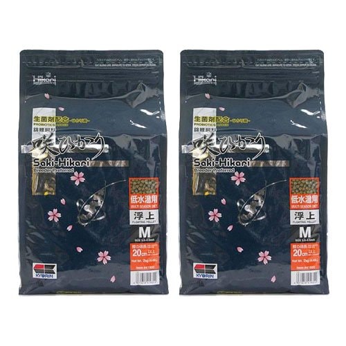 鯉の餌　咲ひかり　低水温用　浮上　Ｍ　２ｋｇX２　錦鯉　餌　飼料　お一人様３点限り　ＣＲＣ10―41―70―10―00