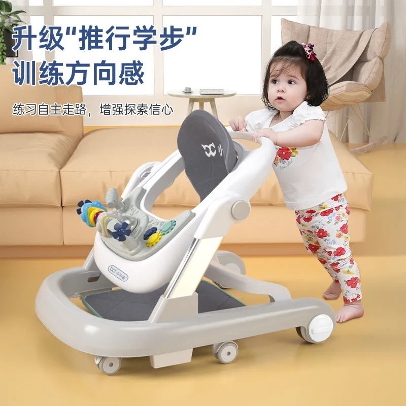 O脚防止機能多機能横転防止機能を備えたベビーウォーカー女の子も男の子も子供用歩行補助具に座って手を押して歩くことを学ぶことができます