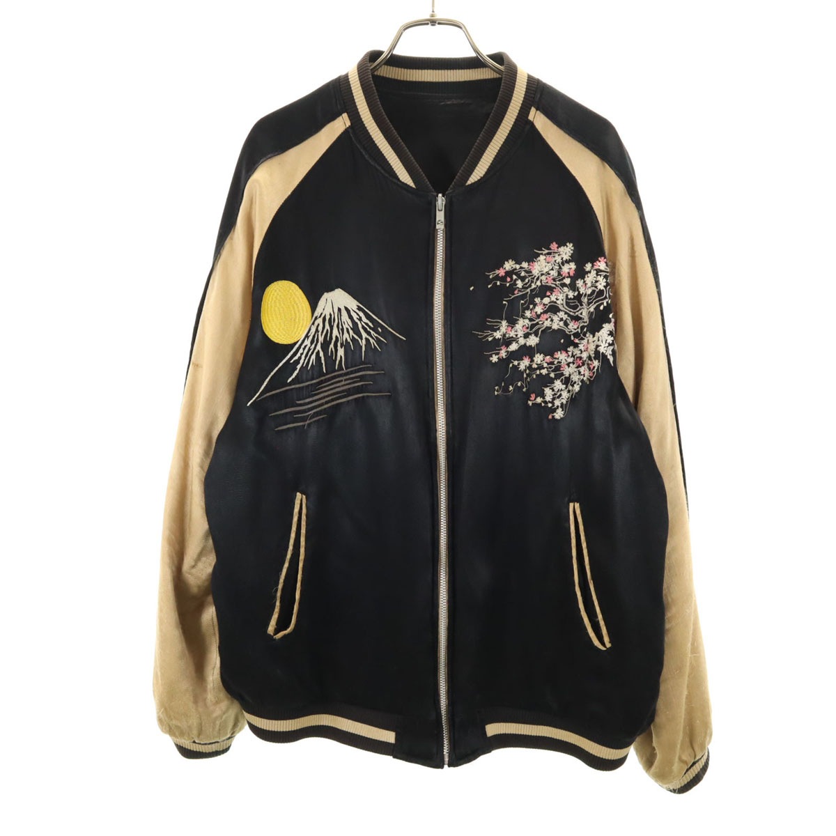 TENSTLIKE テンストライク 鬼太郎 ナマズ リバーシブル シグネチャー スカジャン XXL ブラック ゲゲゲの鬼太郎 メンズ 古着