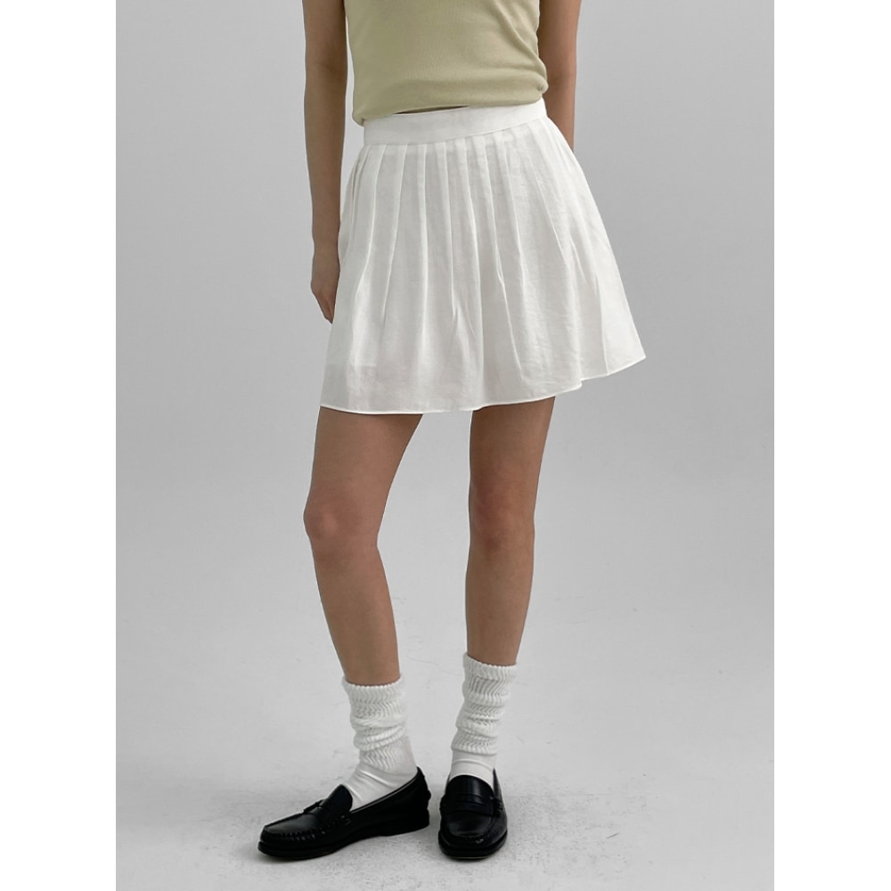 ブラックアップ ミニスカートパンツ プリーツモデル