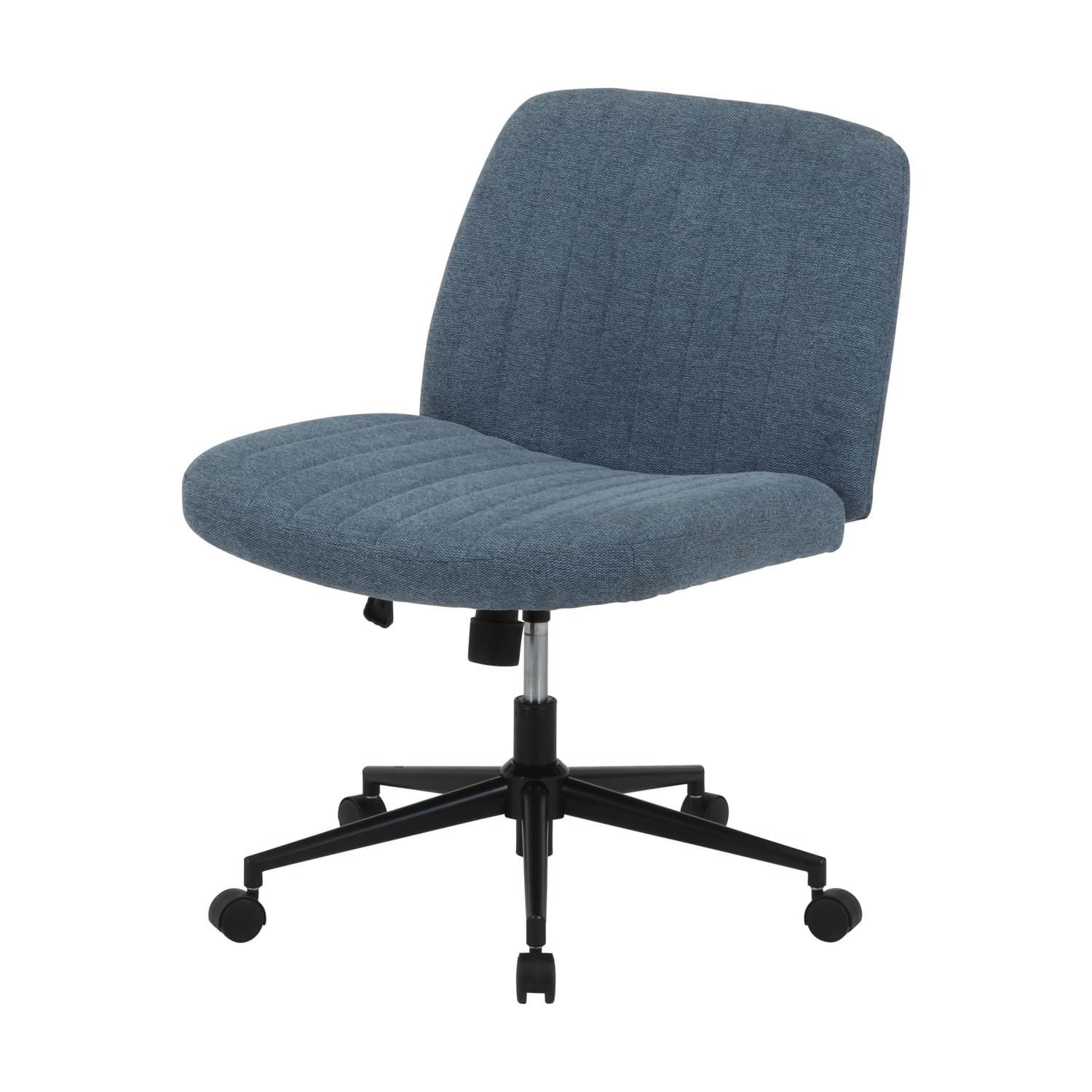 不二貿易 あぐらチェア デスクチェア 高さ調整可能 幅66×奥行69×高さ84cm オフィスチェア ブルー 40731 47935