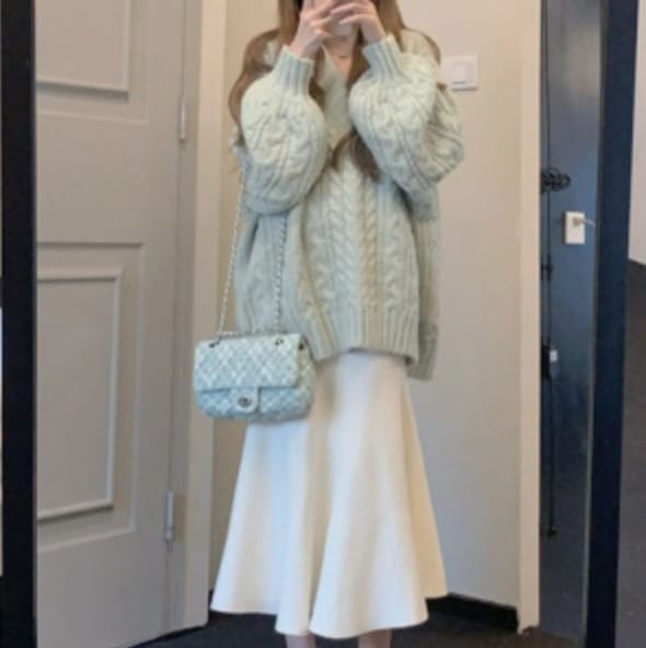トップス スカート デート カットソー ニットソー セーター ロングスカート ロング ロング丈 袖あり 長袖 かわいい 大人可愛い きれいめ シンプル カジュアル 大人 上品 おしゃれ お洒落