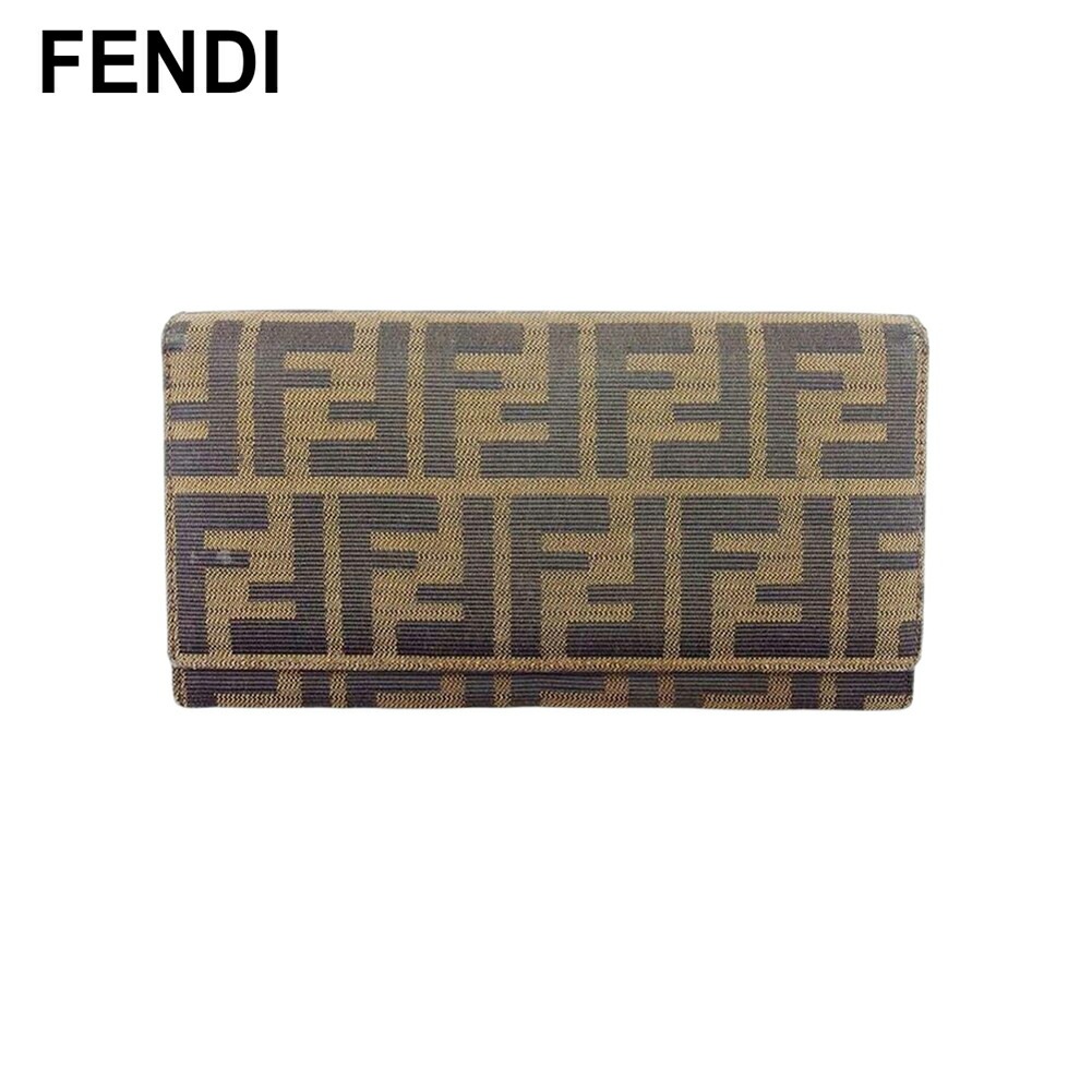 長財布 ファスナー付き 財布 ズッカ レディース メンズ ブラック ベージュ シルバー 中古