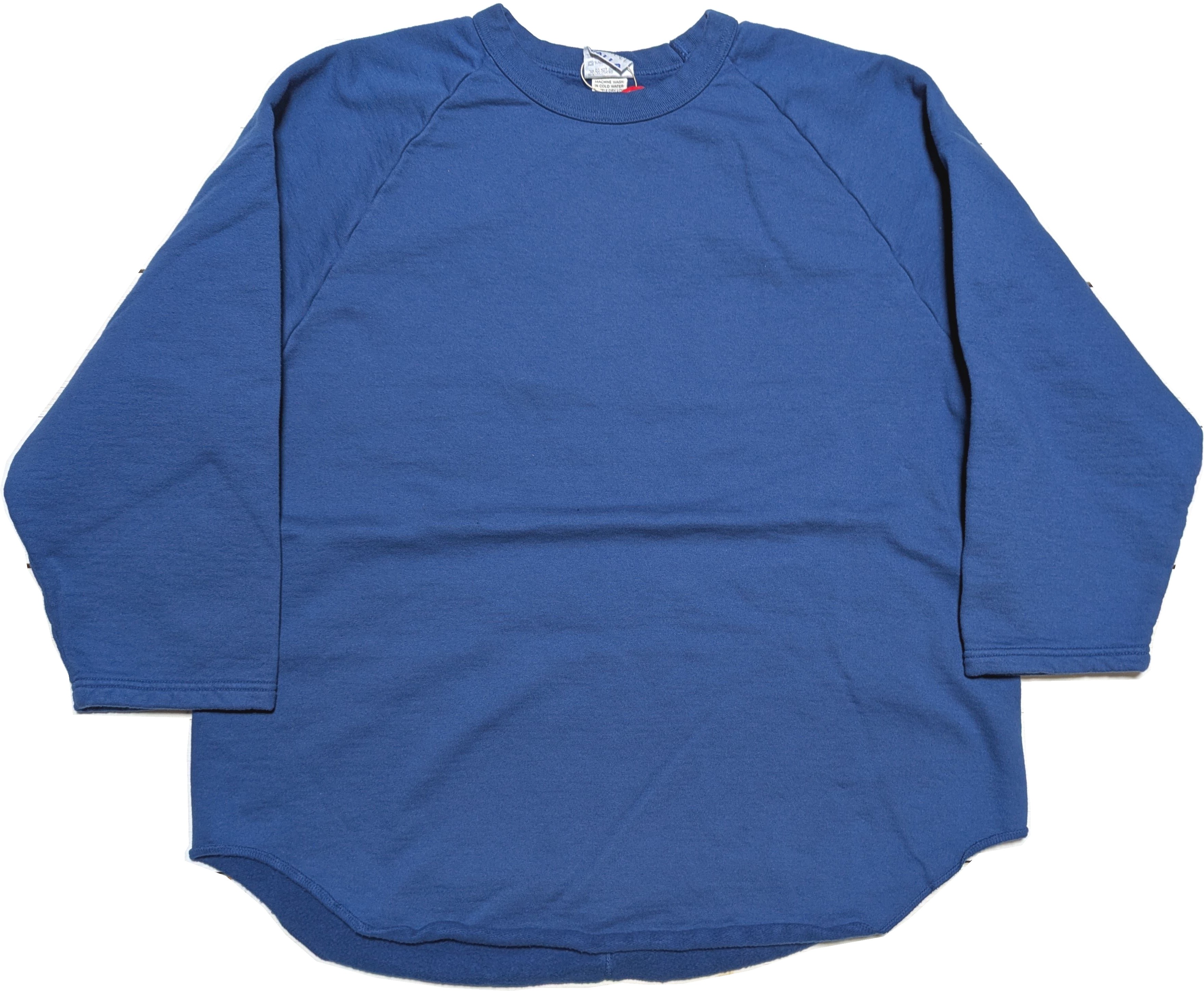 9オンス フリース 3/4 ベースボール スウェット ダークインディゴ メンズ トレーナー 日本製 9oz FLEECE 3/4 SWEAT WW2-071