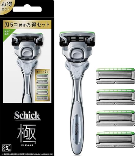 (シック) 極 KIWAMI 敏感肌 コンボパック(ホルダー(刃付き)+替刃4コ) 髭剃り カミソリ
