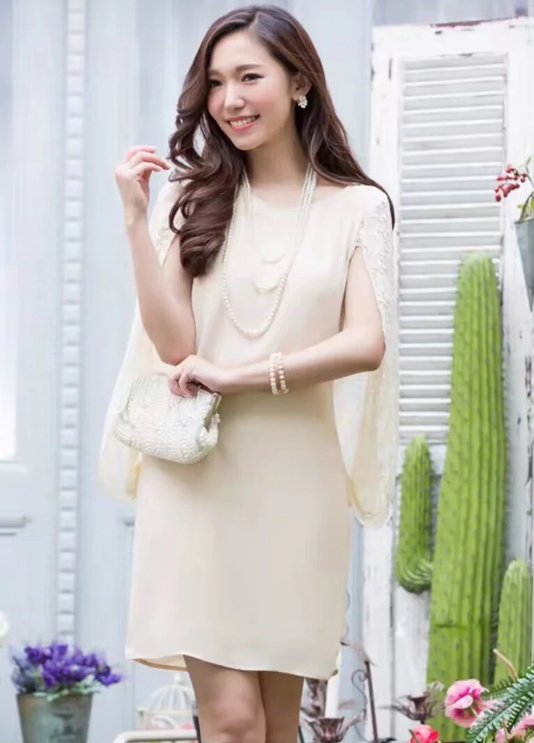 パーティードレスワンピース結婚式ドレスパーティー大きいサイズレース総レース二次会お呼ばれ服大人半袖長袖2023作