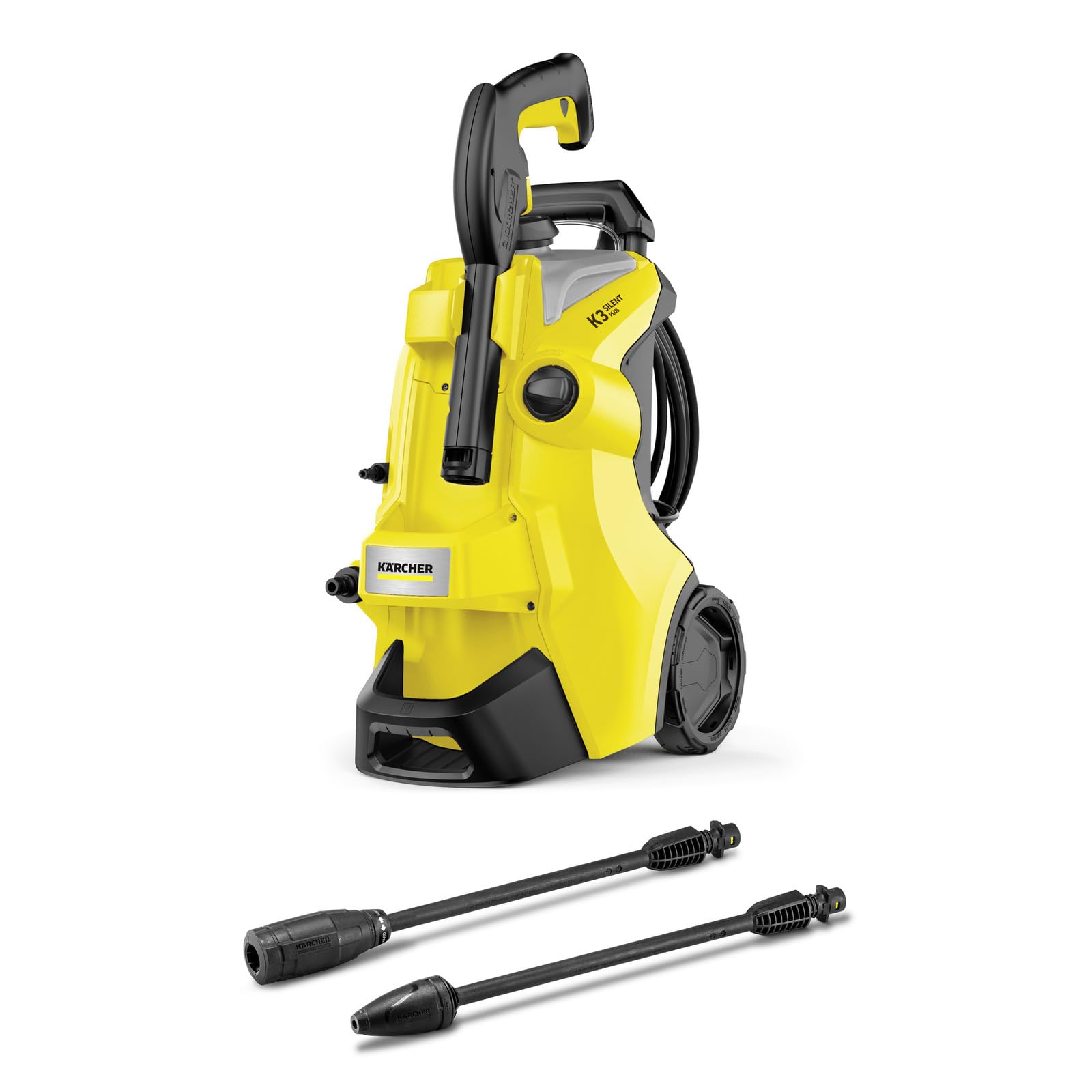 ケルヒャー(Karcher) 高圧洗浄機 K3サイレントプラス パワフル 静音機能 高性能 簡単接続 付属品充実 ハイパワーなノズル タイヤ 伸縮ハンドル 洗車 花粉除去効果 黄砂 泥 50Hz 1.