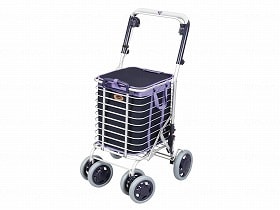 ユーバ産業 ブレーキ付 アルミワイヤーカート A-0245M