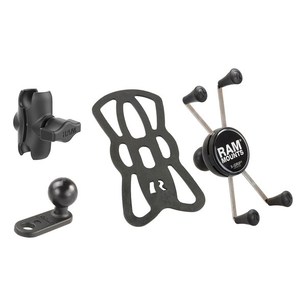 Xグリップ M &11mm穴ミラーフレームベースセット ショートアーム 1インチボール P107-6136