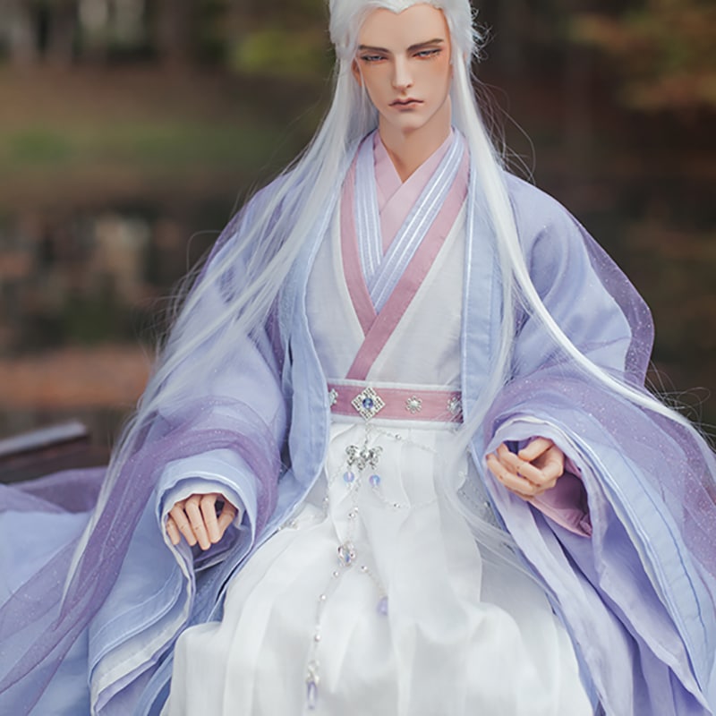 BJDドール服 古風衣装セット 時代服 紫色系 80cm/70cm/SDサイズ人形用衣装