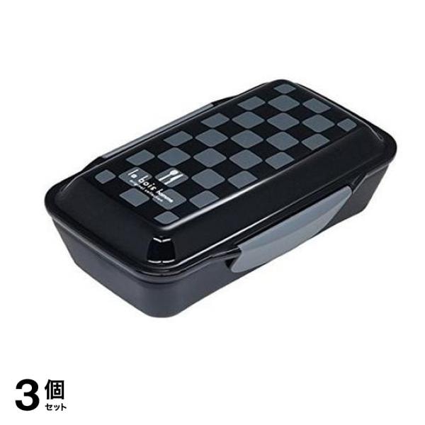 小森樹脂 ルボア・オム ドームランチボックス 750 KLBTM7 1個入 (ブラック) 3個セット