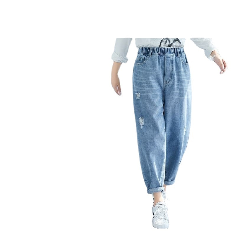 デニムサルエルパンツ デニム ワイドパンツ ガウチョパンツ レディース ユニセックス 大きいサイズ 2L5L 150KGまで ゆったり 韓版 大きいサイズ 可愛い おしゃれ6L5L