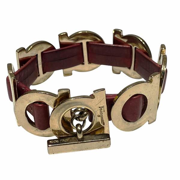 フェラガモ ガンチーニ レッド ブランド小物 バングル ブレスレット 【中古】