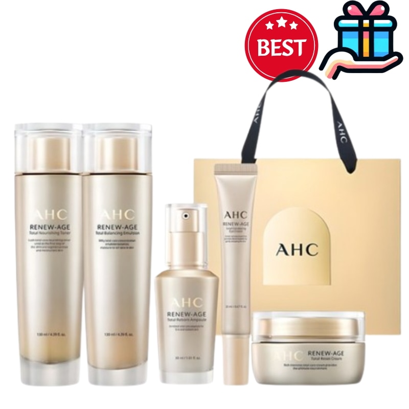 [基礎化粧品セット] リニューエイジ トータル4種 + アイクリーム20ml 美容液 スキンケアセット ほうれい線 しわ たるみ しわ たるみ 韓国人気