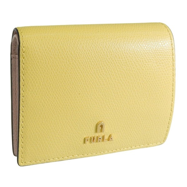 フルラ 財布 レディース 二つ折り財布 アウトレット レザー イエロー×ピンク カメリア FURLA CAMELIA S COMPACT WALLET BIFOLD COIN WP00304ARE00