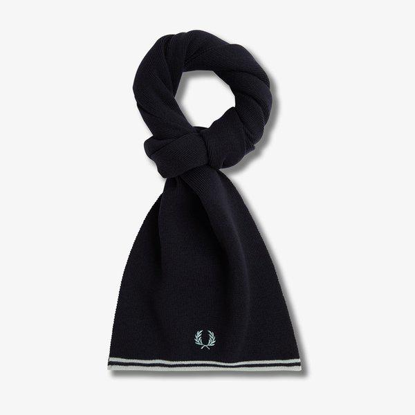 ツインチップ メリノウール スカーフ - ネイビー CFPU2439152-L51