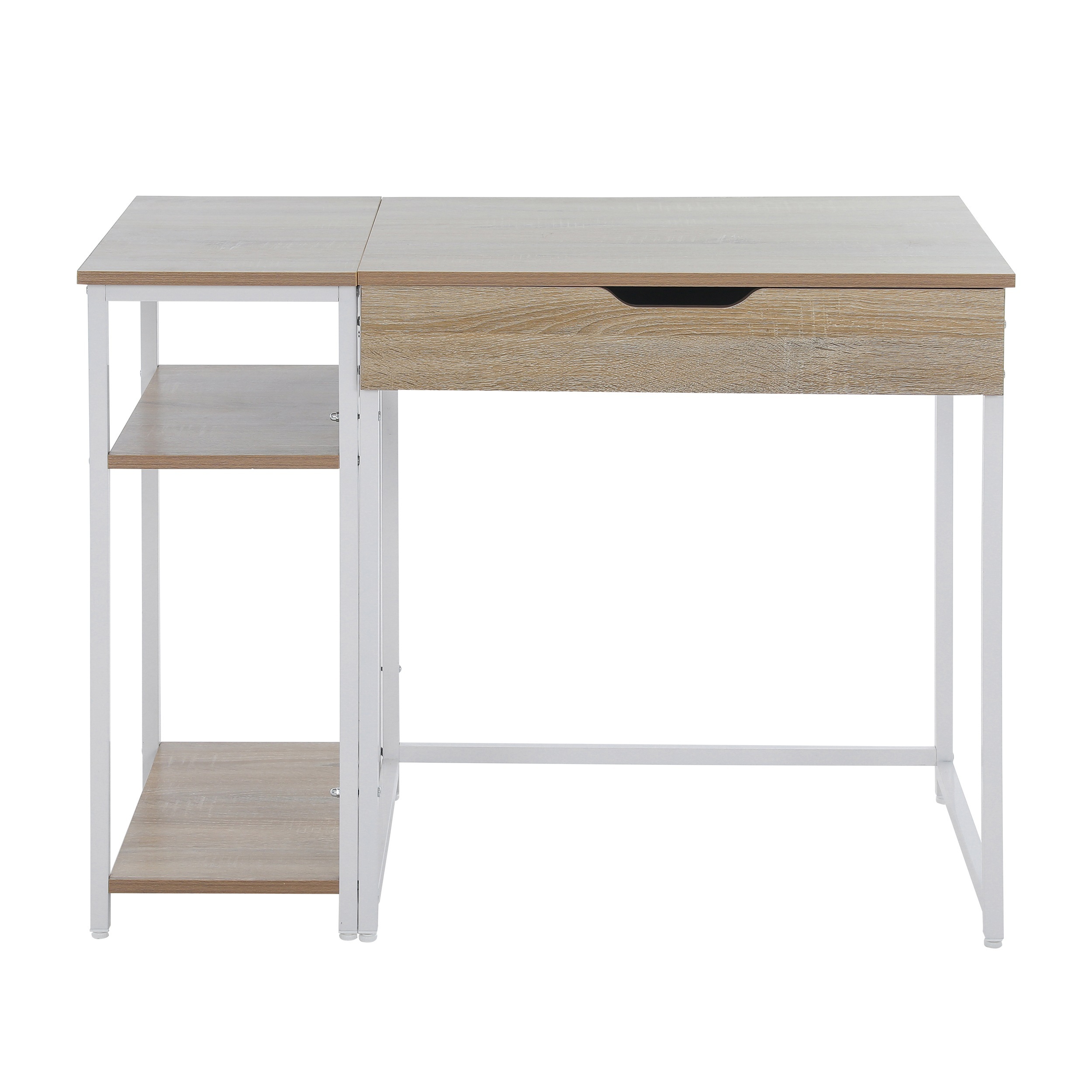 【当日発送&送·料·無·料】【人気商品】【ナチュラル】パソコンデスク 一体分割両用 収納ラック付き 引き出し付き ミシン台 木製 勉強机書斎机 学習机 書斎机 学習机 勉強机-277 12,880円