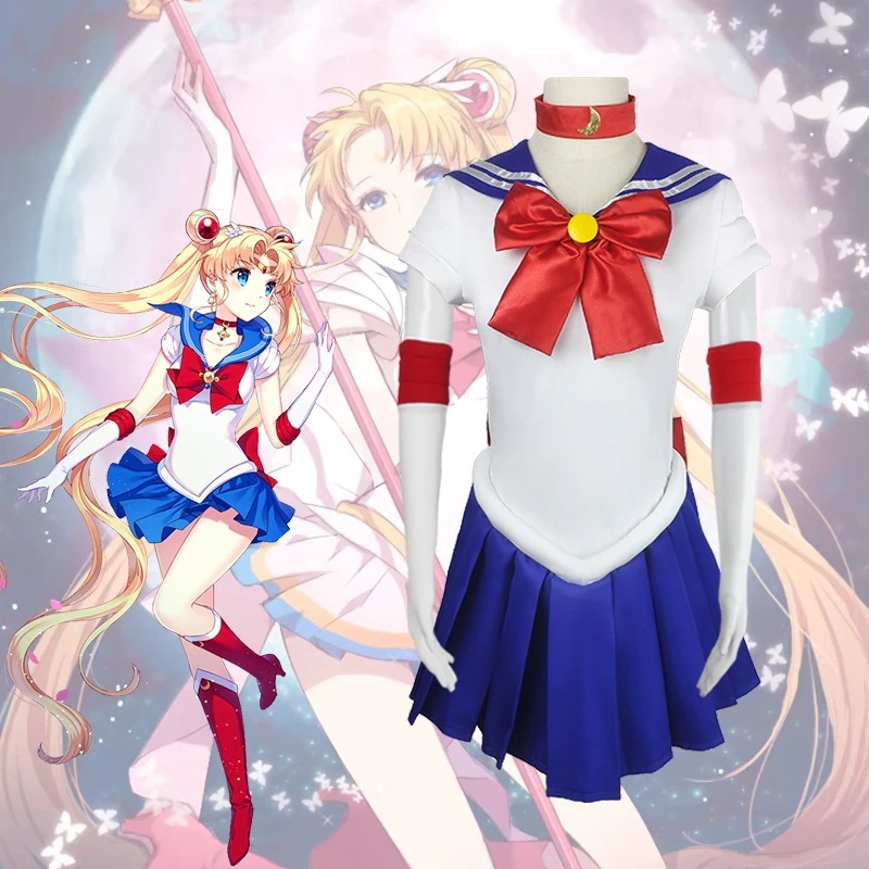 shuiBingYueコススーツセーラームーンコスプレうさぎセーラー服子用コスチューム衣