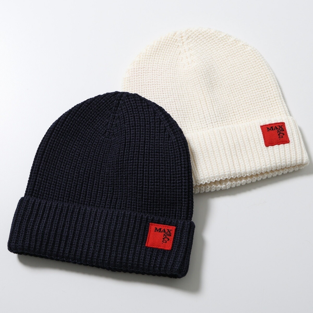 MAX MARA MAX&CO KIDS マックスマーラ マックス＆コー キッズ ニット帽 MX0242 MX048 レディース ガールズ ニットキャップ リブ ロゴ 帽子 カラー2色