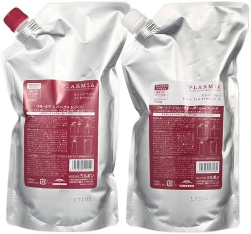ミルボン プラーミア エンリッチド シャンプー 1000mL + トリートメント M 1000g 詰め替え セット