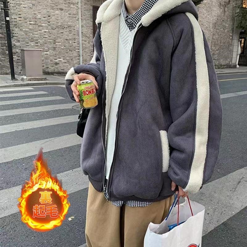 ジャケット メンズ 裏起毛 ブルゾン 裏ボア フード付 厚手 アウター 物 防寒 防風 あったか ファッション お洒落 大きいサイズ