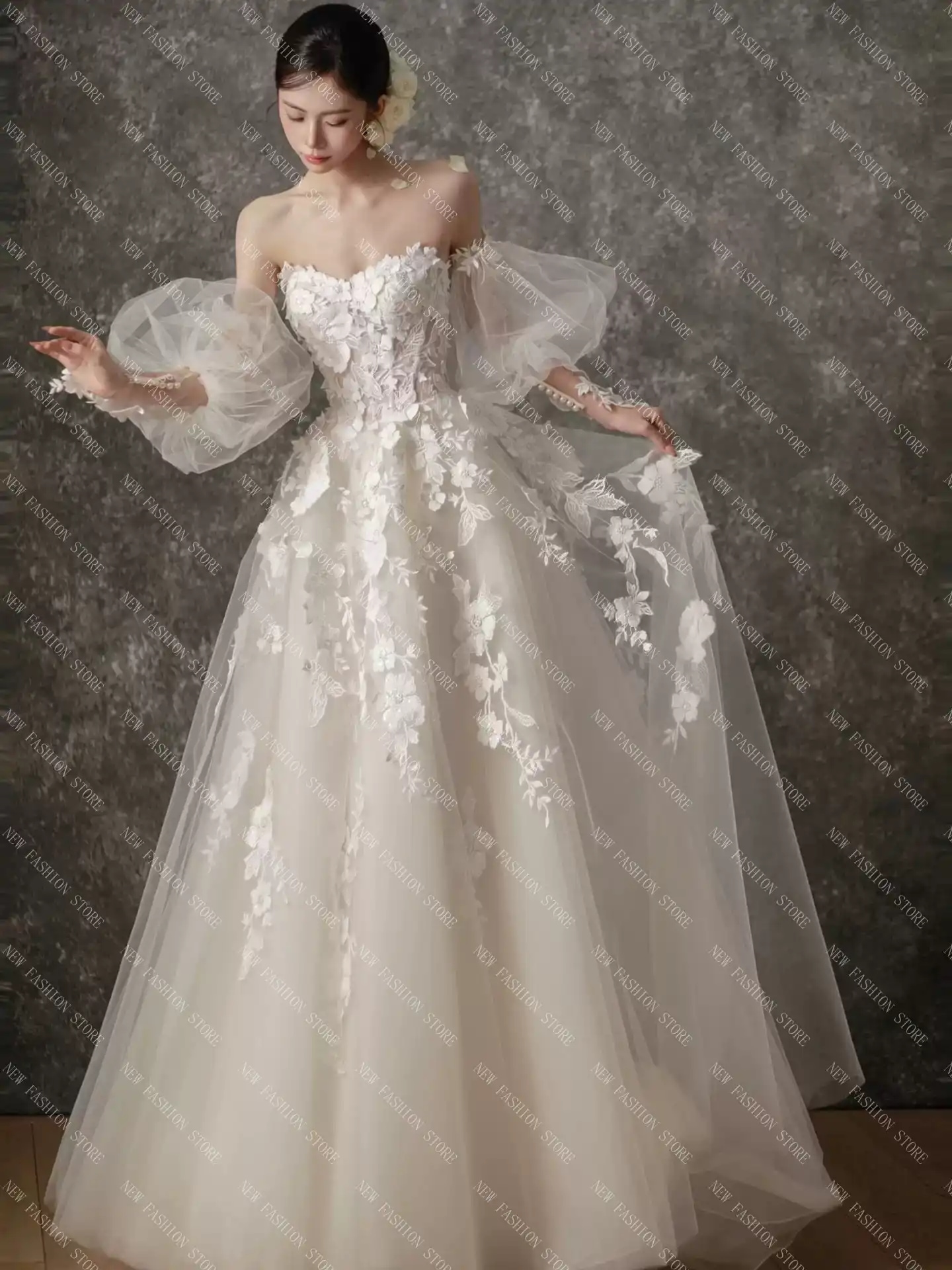 ウエディングドレス 白-47