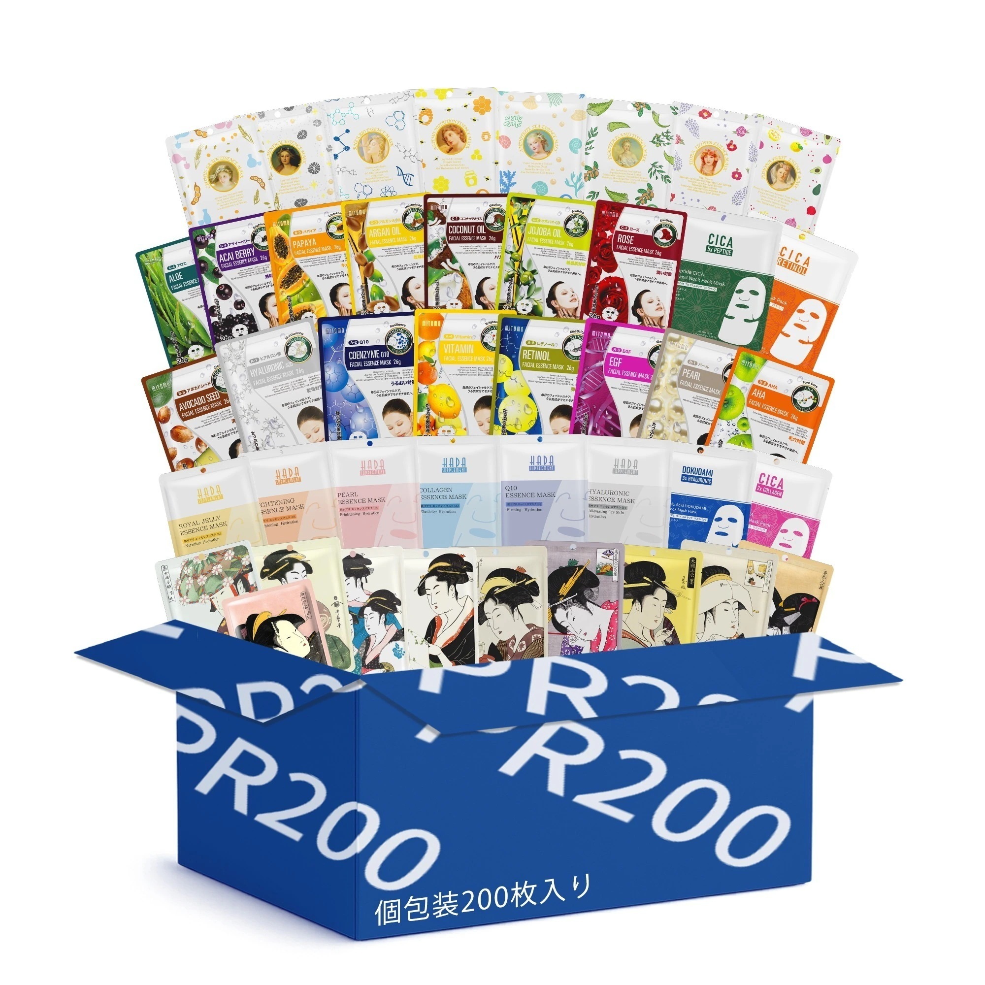 みとも MITOMO 個別福袋 せいかつ セイカツ 200枚個別包装福袋 個別包装 うるおい 保湿 マスクパック スキンケア【LBPRML0200】