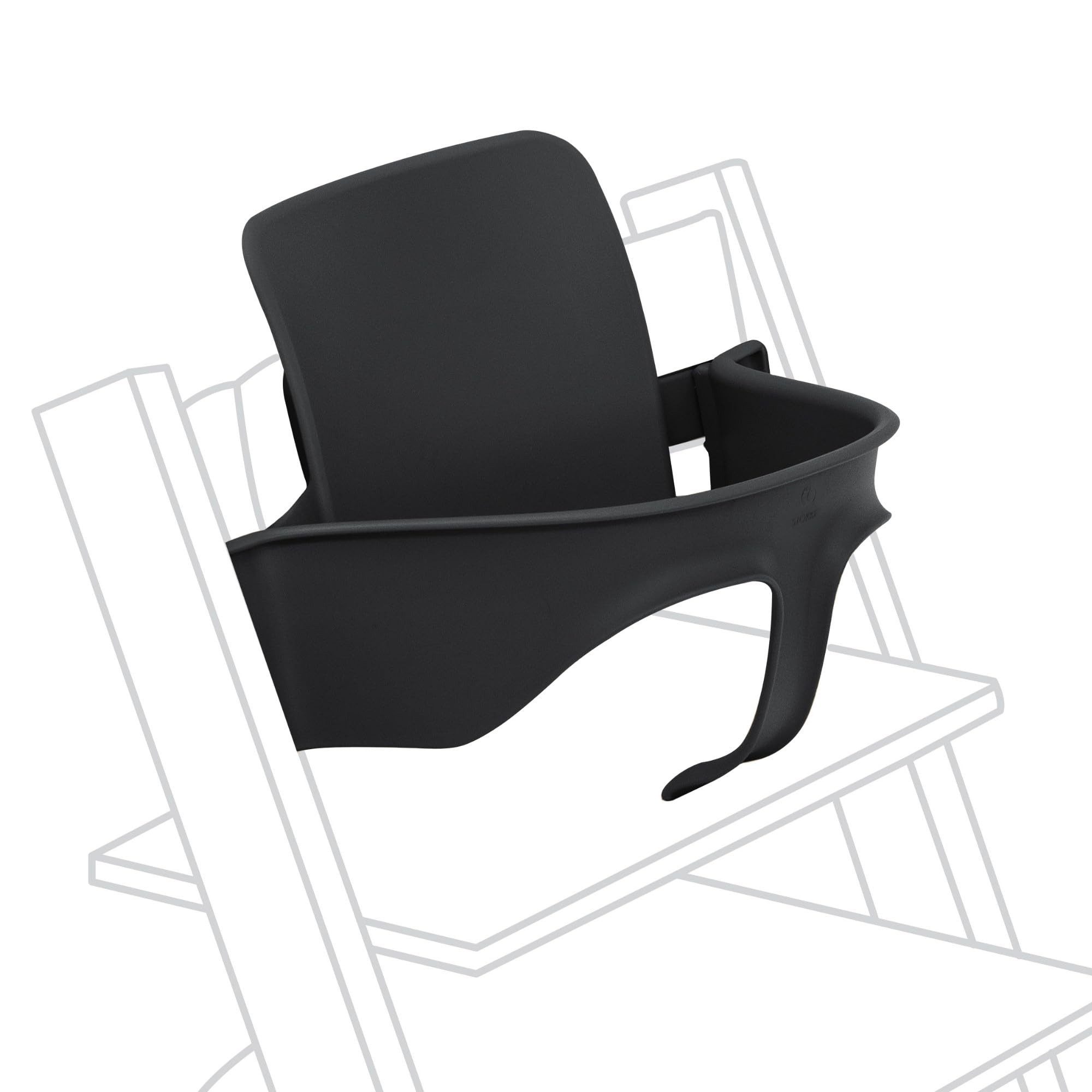 Stokke (ストッケ) トリップトラップ専用 ベビーセット ベビーチェア ハイチェア単品 付属品 子供 椅子 ベビーセット2 ブラック 本体別売り 生後6ヶ月から3歳頃まで使用可能 延長グライダ