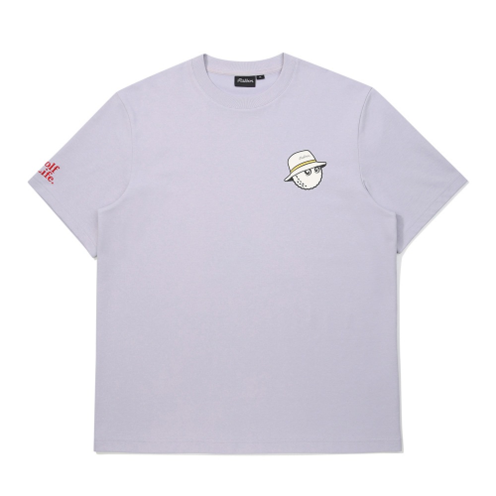 マルボンゴルフバケットスクリプトユニラウンド T シャツパープル