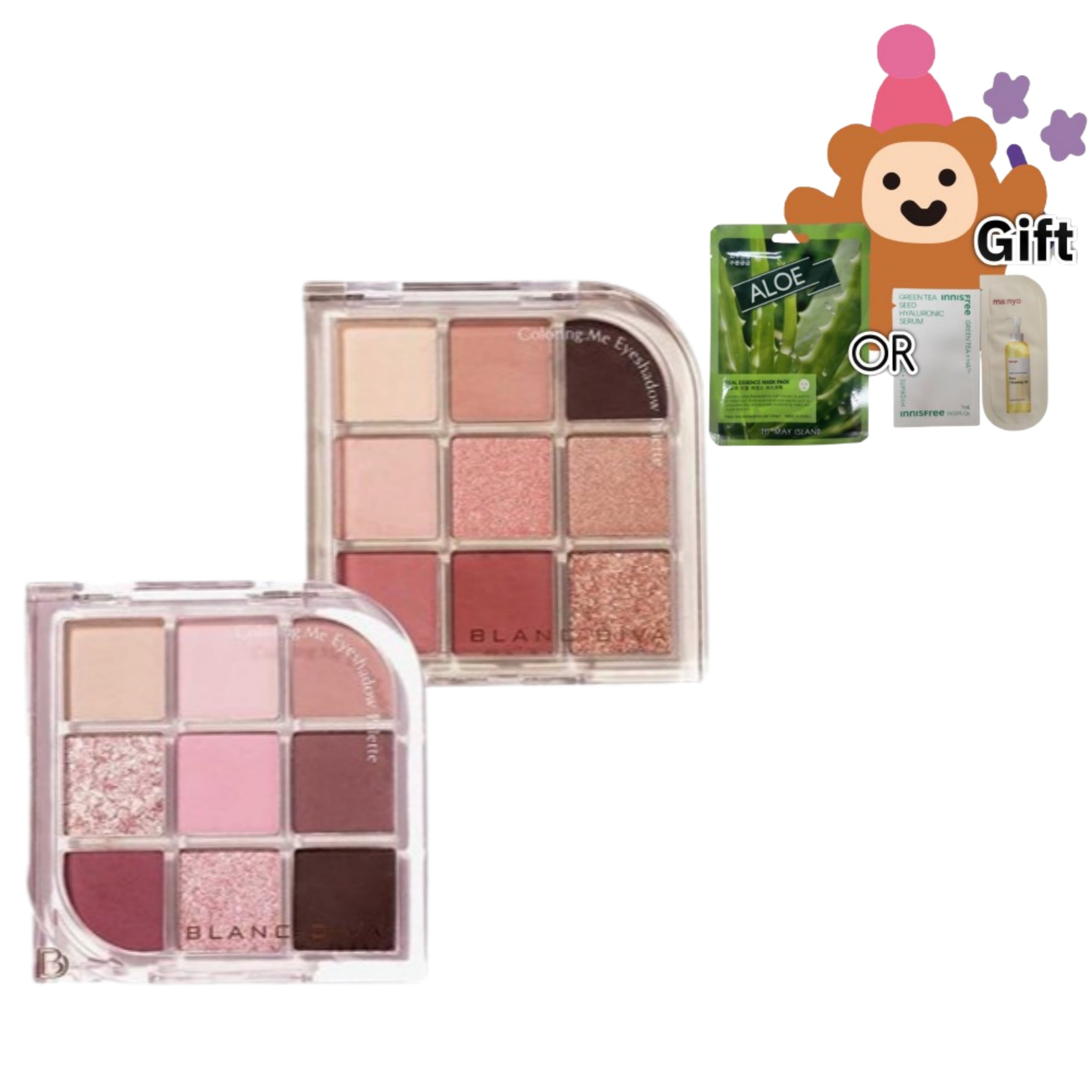 [ホンジュPICK] カラーリング:ミー アイシャドウ パレット 9口 7.5g 2種 ,韓国コスメティック