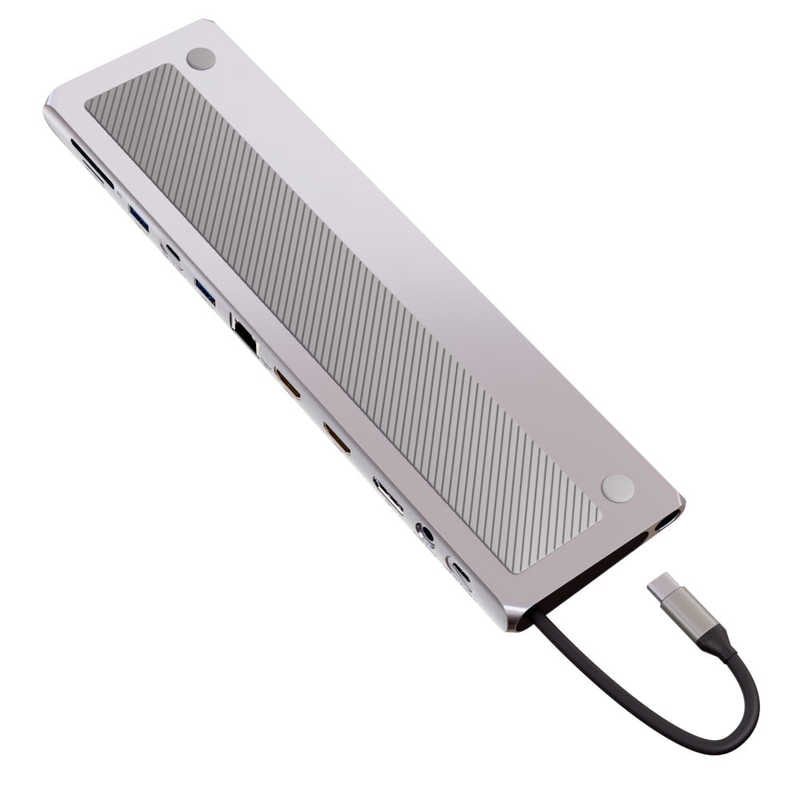AREA　TypeC マルチアダプター REVERSIBLE-TWELVE- ［USB Power Delivery対応］ グレー　SD-CMULTIDX02