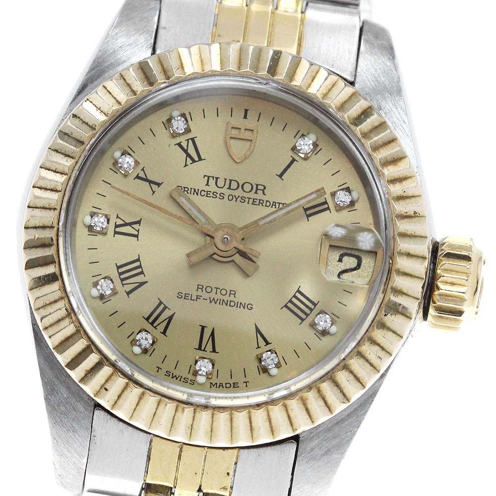 チュードル TUDOR 92313 プリンセス オイスターデイト 10Pダイヤ cal.2671 自動巻き レディース _825950【中古】