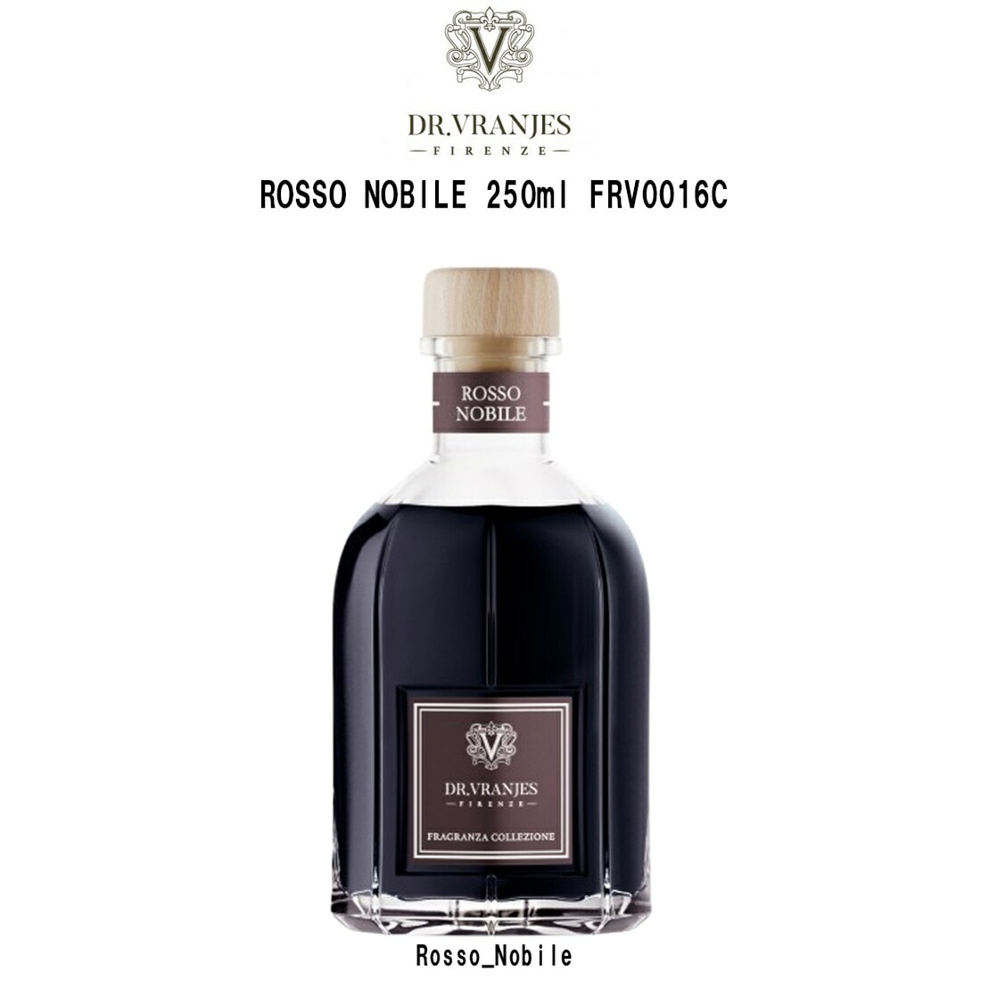 DR.VRANJES ディフューザー ルームフレグランス ロッソノービレ ROSSO NOBILE 250ml FRV0016C