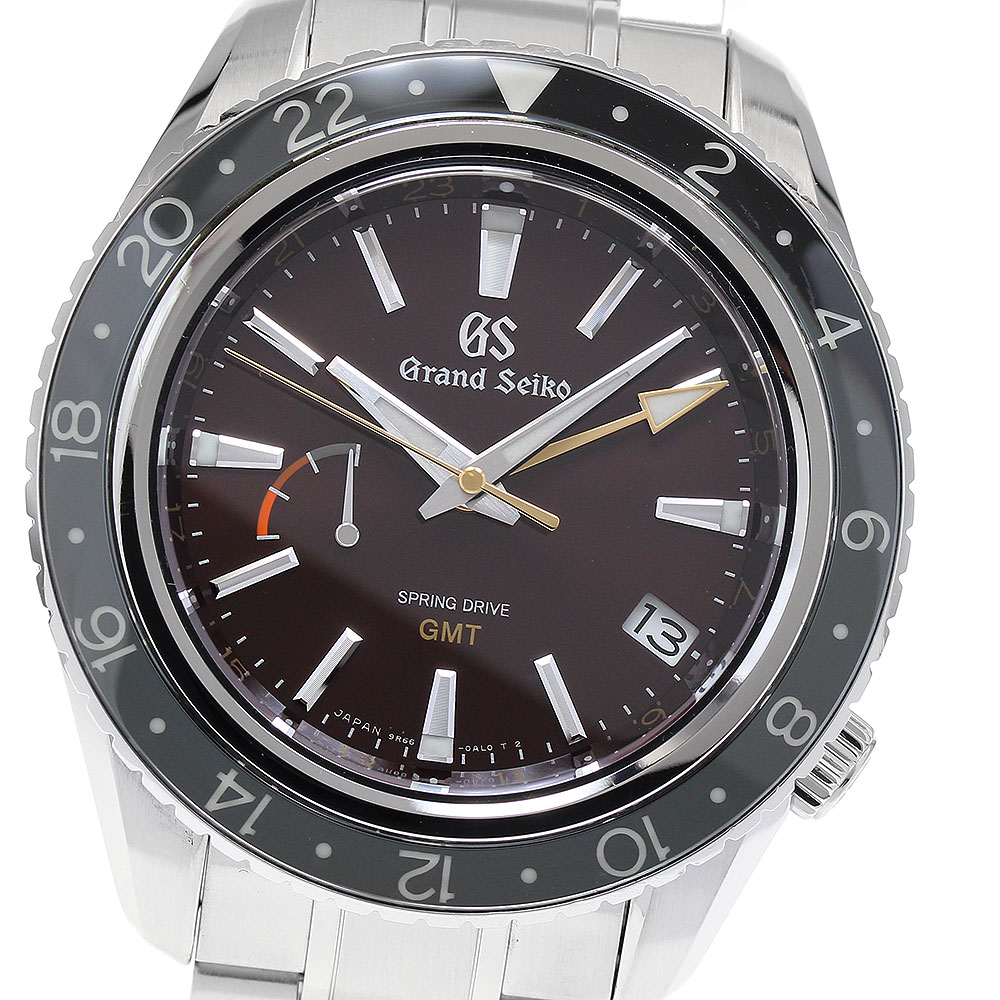 セイコー SEIKO SBGE245/9R66-0AS0 グランドセイコー GMT マスターショップ 600本 限定モデル スプリングドライブ メンズ 良品 _894444【中古】